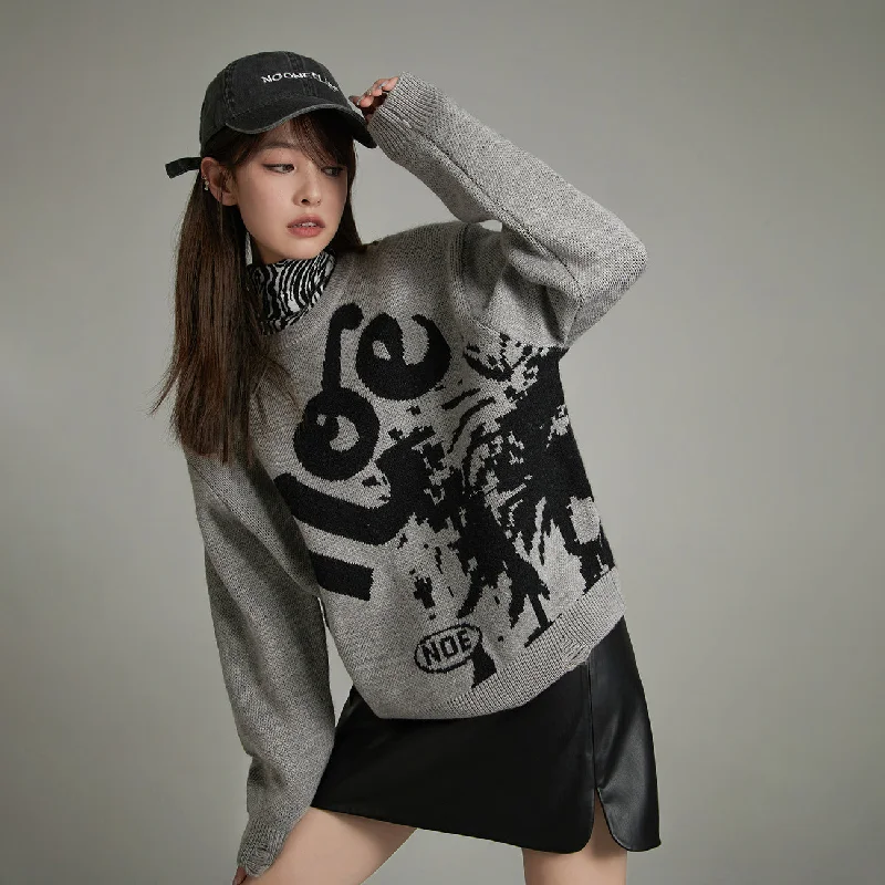 Noe Print Loose Fit Knit Top Rugged Women's Outdoor 