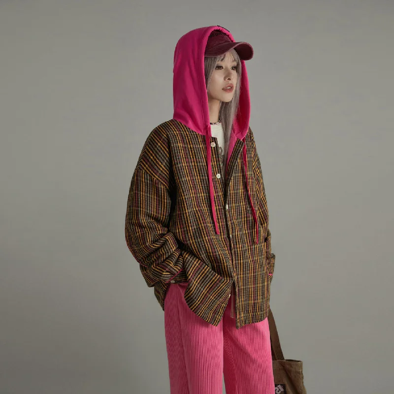 Check Color Matching Hoodie Gym