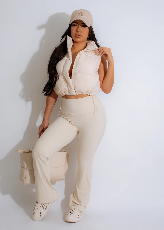 Cloud Puff Vest Jacket Nude Refined Women's Classic 