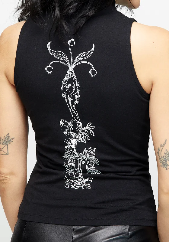 Mandrake High Neck Sleeveless Tee Cool Women's Distressed