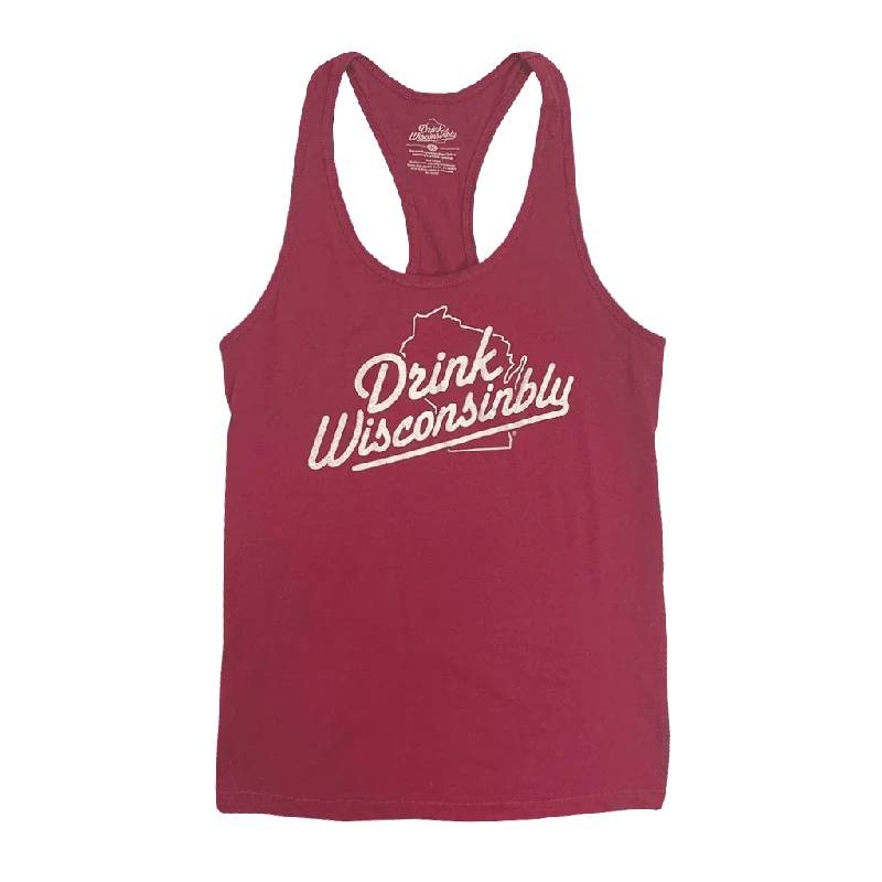 Women's Maroon Racerback Tank Top Business