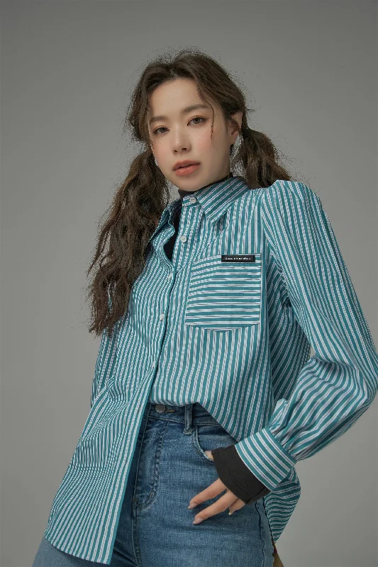 A Change Of Heart Stripes Shirt Artistic Women's Avant - 