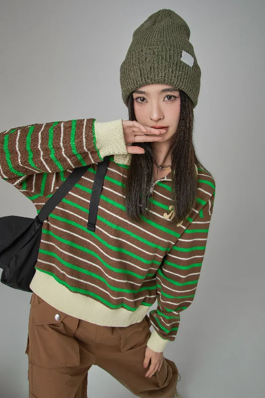 Do All Things With Love Stripes Sweatshirt Refined Women's 