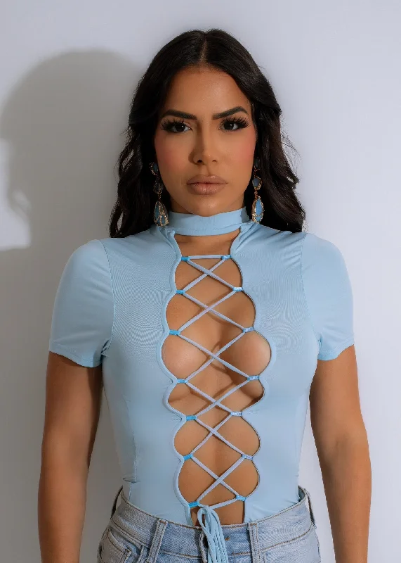Just For You Bodysuit Blue French