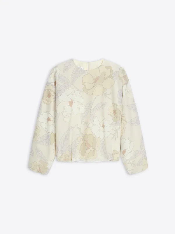 Silk cocoon top Classic Women's Pin - striped