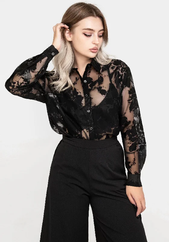 Spectre Sheer Loose Fit Shirt Stylish Women's Tropical 