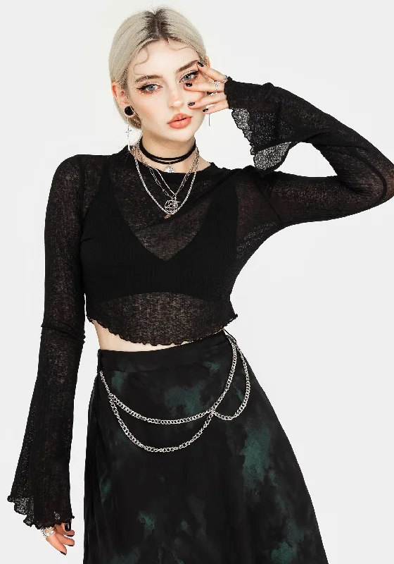 Cassia Jersey Mesh Crop Top garde