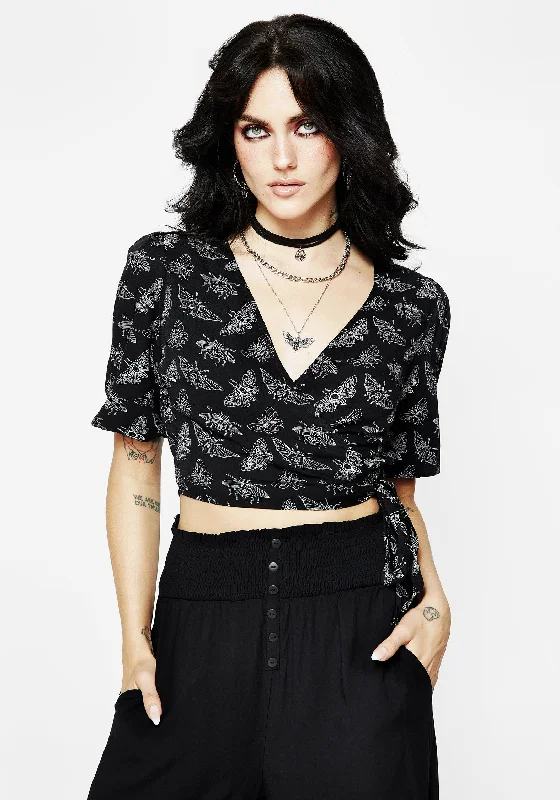MORTMOTH WRAP CROP TOP European
