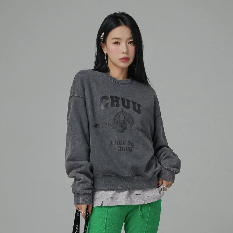 Hopeless Romantic Cherry Print Sweatshirt Bohemian Women's Free
