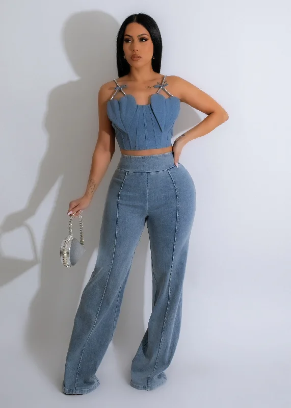 Hearts To My Measure Rhinestones Crop Top Cashmere