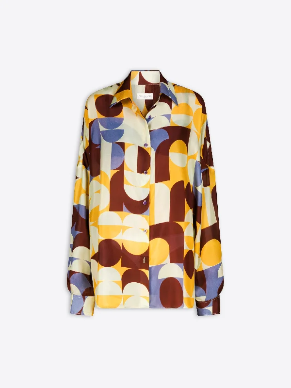 Silk cocoon shirt Hip Women's Retro