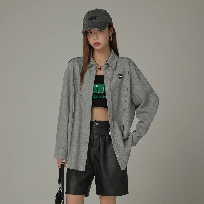 Embroidered Loose Fit Shirt Sharp Women's Italian