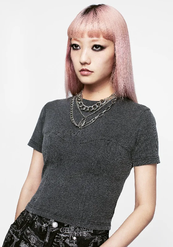 Corpus Mock Boning Top Edgy Women's Punk