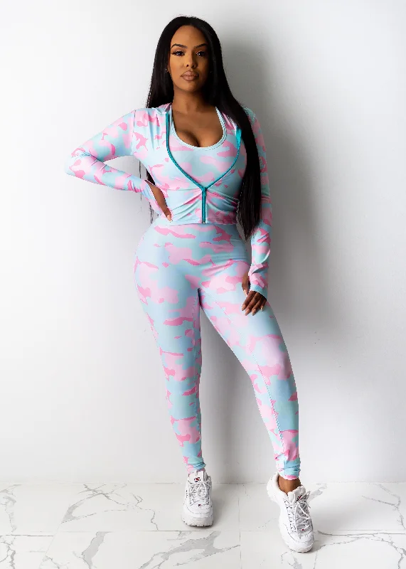 Mind On A Mission Camo Jacket Pink Youthful Women's Anime - inspired