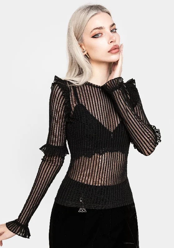 Mourning Ruffle Top Women