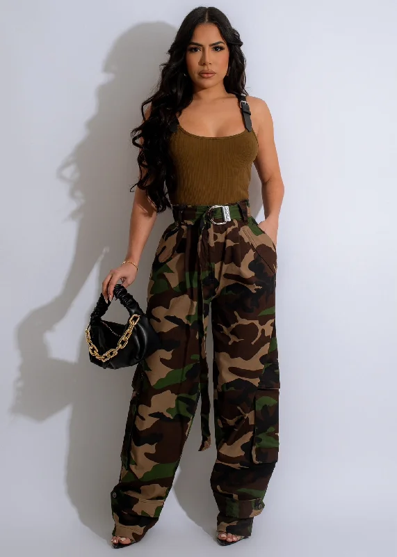 All An Illusion Faux Leather Top Green Laid - back Women's Style