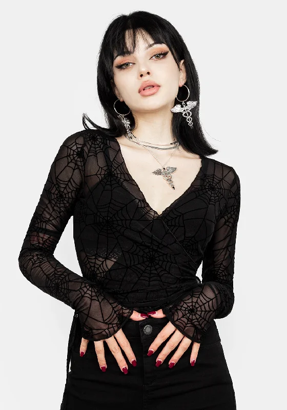 VENOM MESH WRAP TOP Contemporary 
