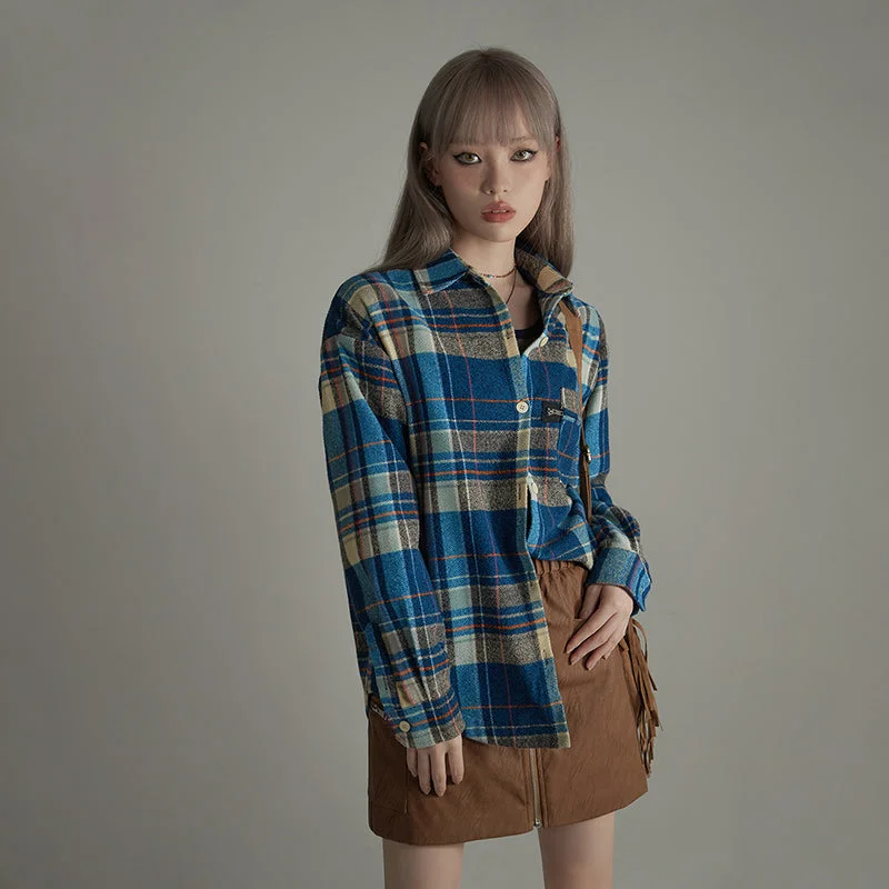 Village Check Boxy Shirt Sleek Women's 