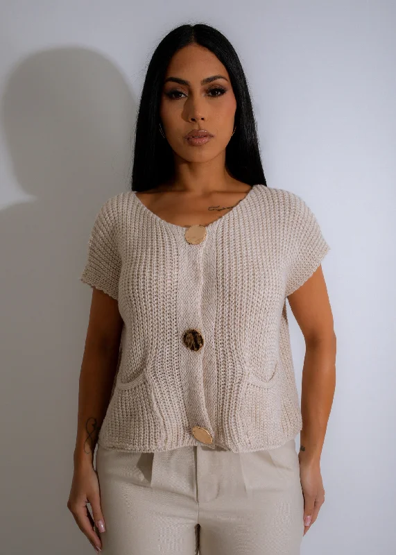 Golden Hour Knit Long Top Nude Traditional Women's 