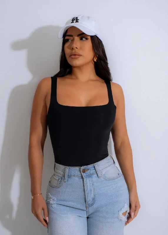 So Basic Bodysuit Black Rugged Women's Outdoor 