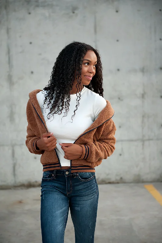 DT Bode Sherpa Winter Jacket in Brown Street