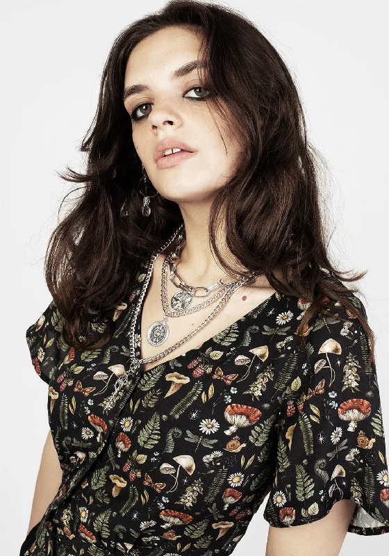 Luthien Button Up Top Vintage Women's 1970S 