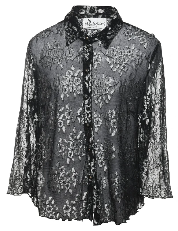 Floral Lace Blouse - XL Vacation