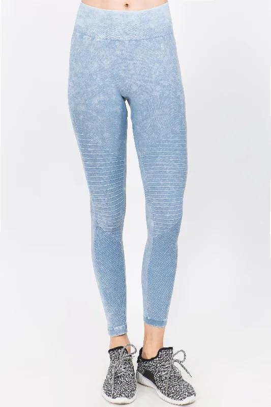 Fallin' Vintage Washed Moto Leggings Gym