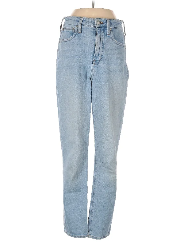 Mid-Rise Straight-leg Jeans in Light Wash Streetwear Style for 