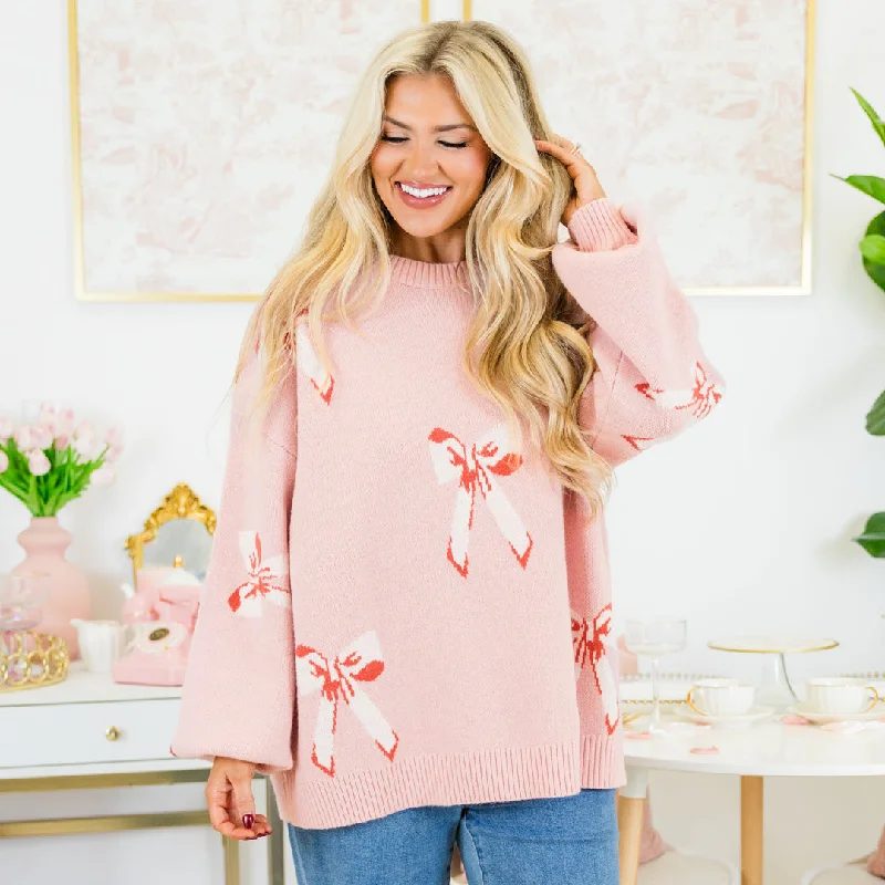 Tie The Knot Sweater, Pink Dynamic Women's Moto
