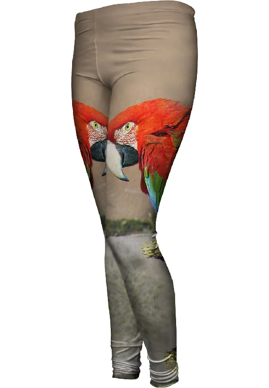 Sassy Red Parrot Sleek Women's Metallic