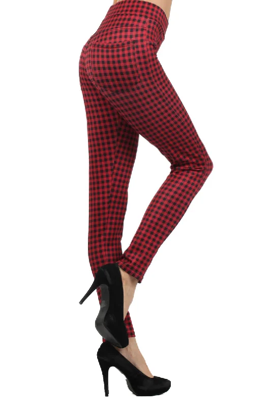 Chic Checkered Plaid Leggings performance