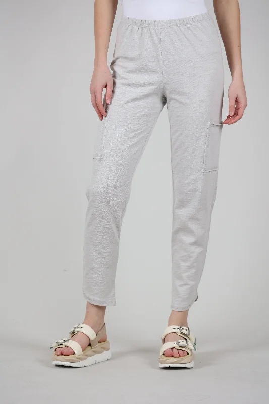 Cotton Slub Pocket Ankle Pant, Dune Dapper Women's Bow - adorned