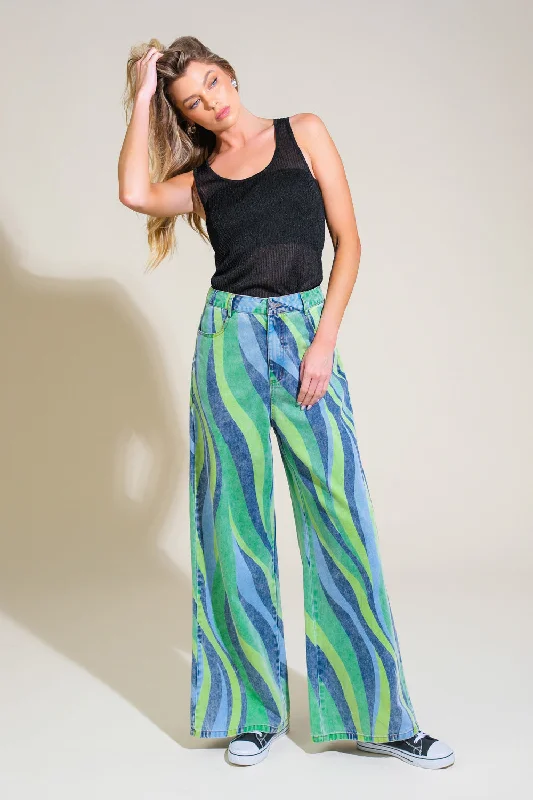 NAVIGATING LIFE DENIM PANTS Refined Women's Hand - crafted