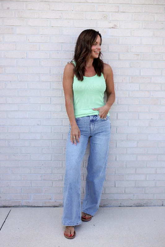 Brooks High Rise Wide Leg Jeans Luxurious Women's High -  end