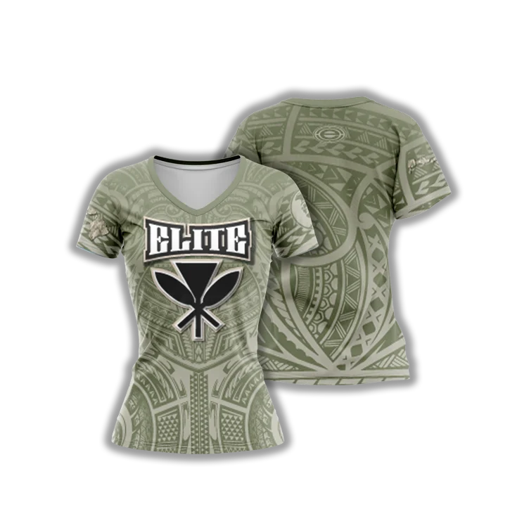 Elite Womens Jersey – ESD 1467 Island Tribal Green Modern Women's 