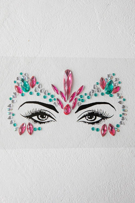 Electric Nights Face Jewels Multi D Edgy Women's Punk