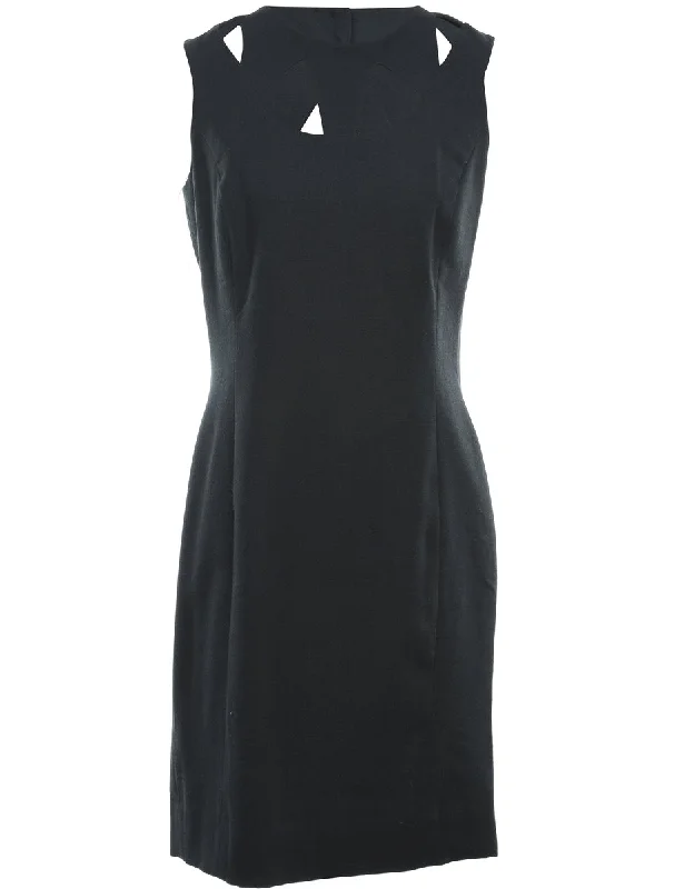 Black Dress - M Artistic Women's Hand - painted