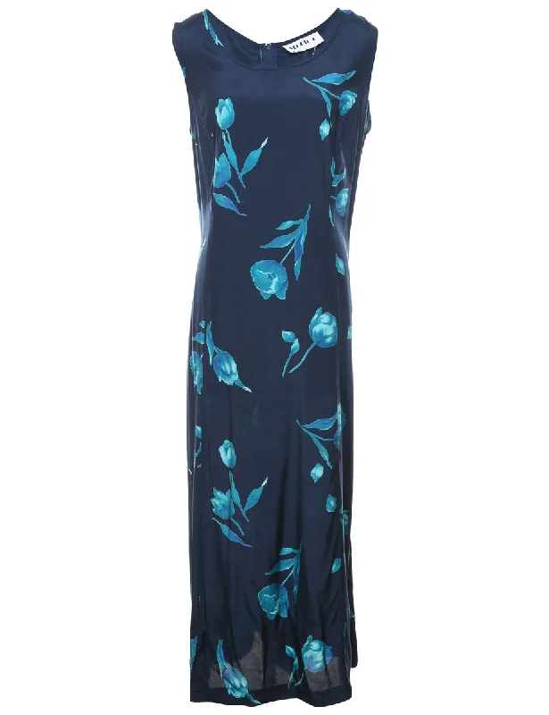 Floral Print Dress - M Edgy Women's Punk