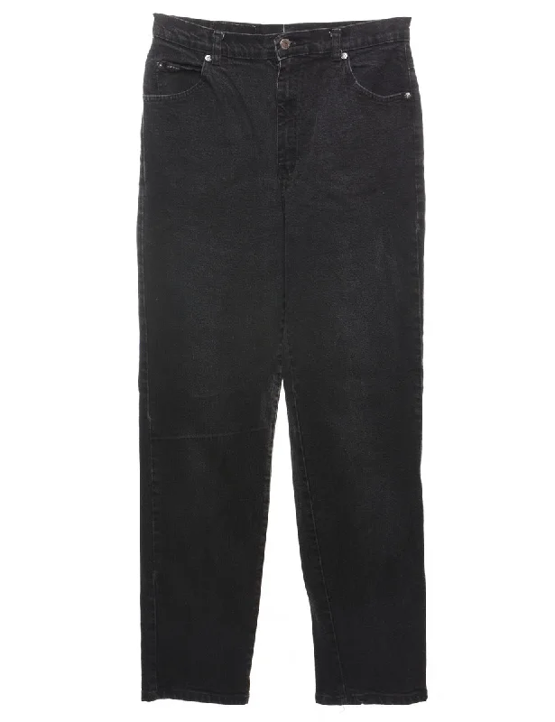 Riders Black Tapered Jeans - W29 L30 British Gentlewoman Style