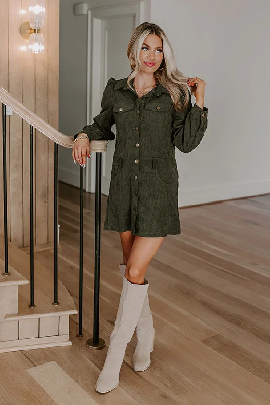 Cinnamon Lane Corduroy Mini Dress Contemporary 