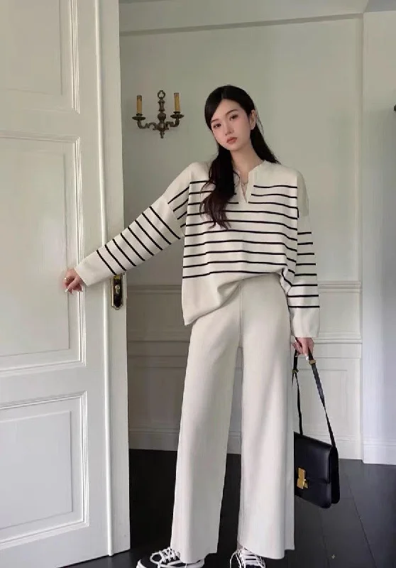 Rachel Striped Coord Set Cool Women's Distressed