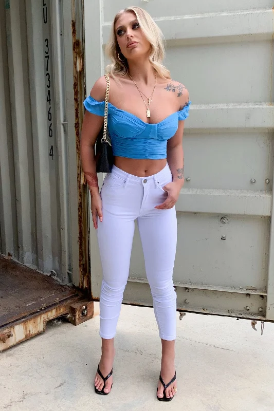 Fendy Denim Jeans - White Tough Women's Military - inspired