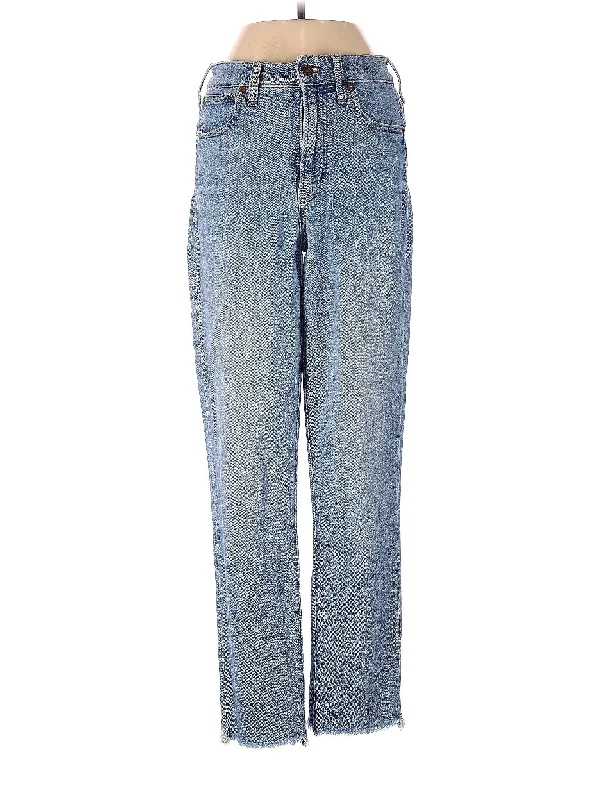 Mid-Rise Straight-leg Jeans in Light Wash Dapper Women's 1920S