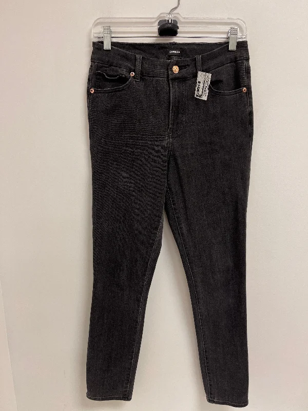 Jeans Skinny By Express In Grey Denim, Size: 8 Refined Women's Velvet