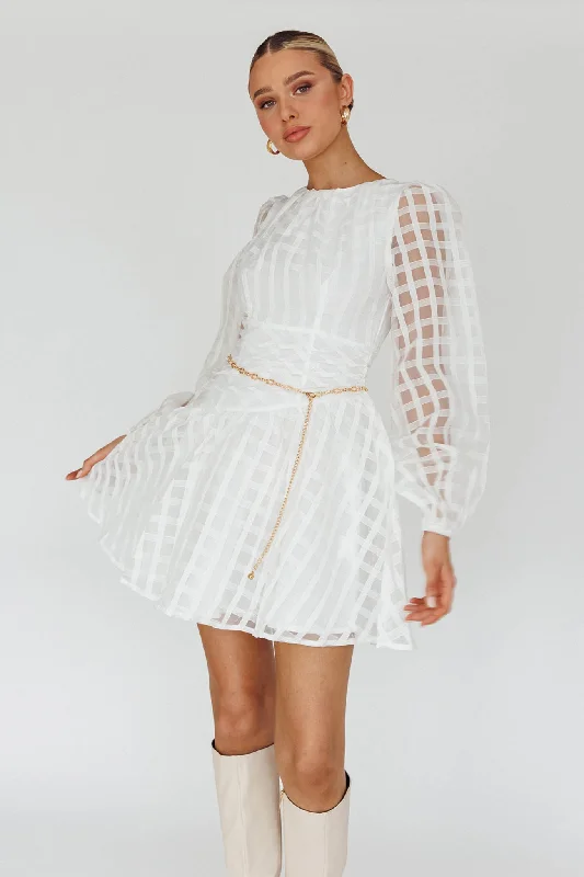 Tatiana Long Sleeve Plaid Mini Dress Streetwear Style for 