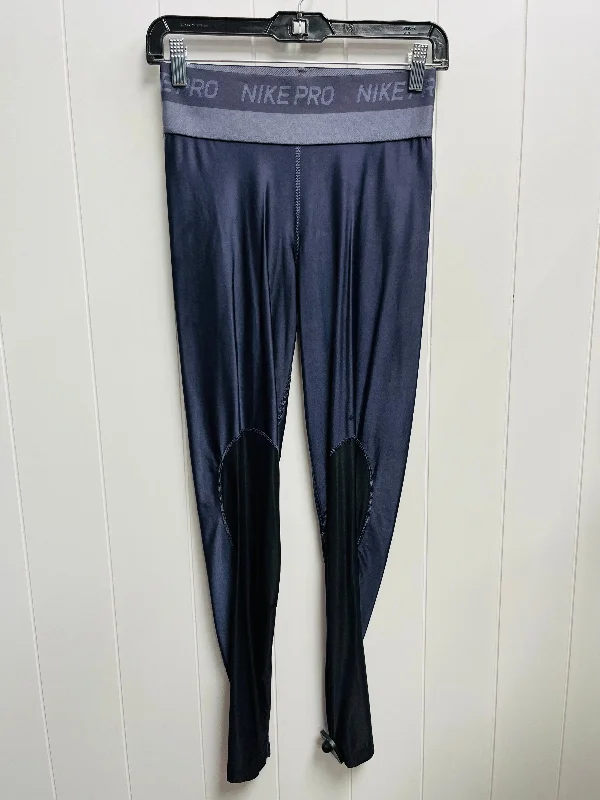 Athletic Leggings By Nike Apparel In Blue, Size: M Contemporary 