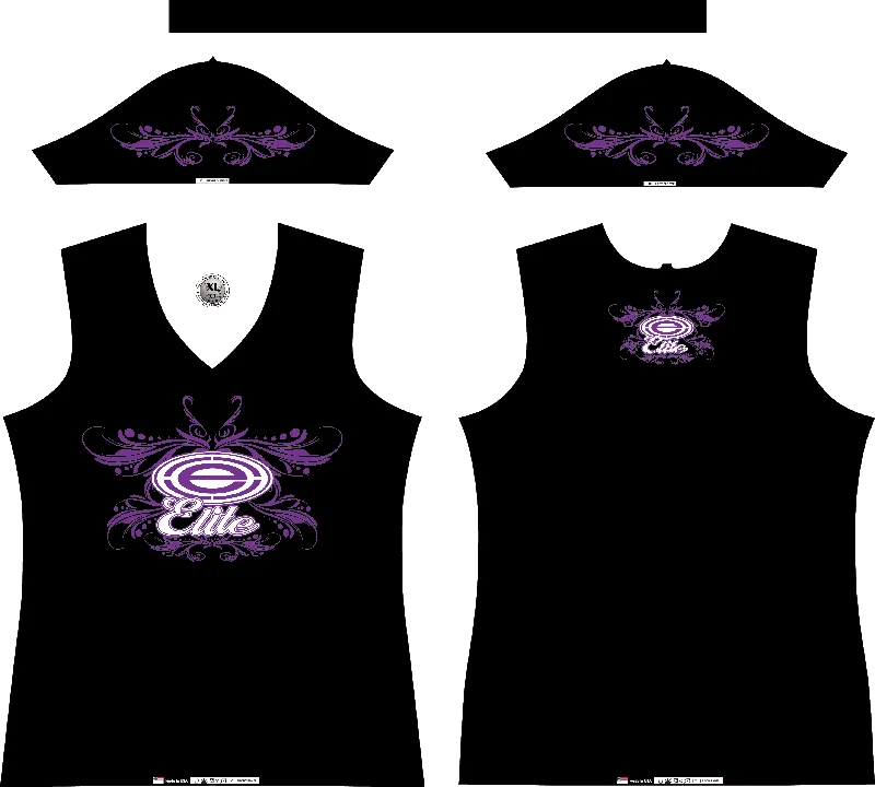 Elite Womens Jersey – ESD 1155 Black Purple Elite Sustainable Organic