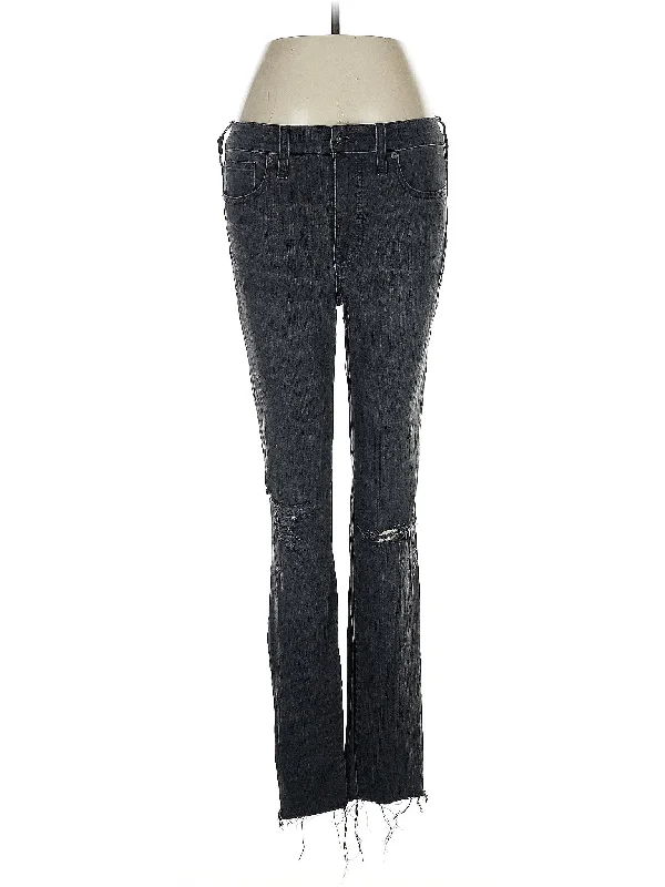 High-Rise Bootleg Jeans in Dark Wash Sleek Women's Metallic