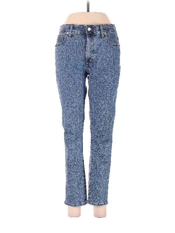 High-Rise Straight-leg Jeans in Medium Wash Sustainable Organic